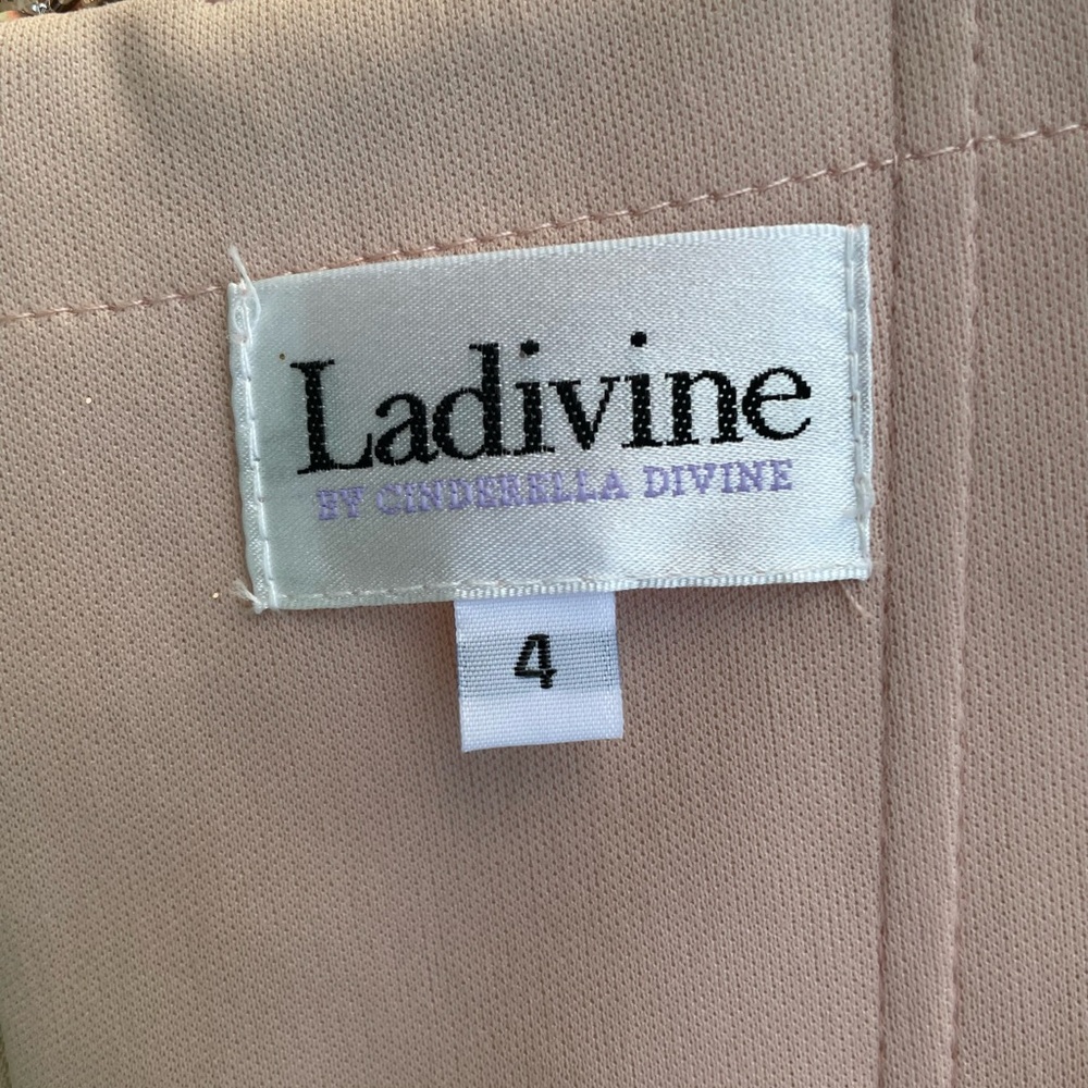 Prom Dress Ladivine Cinderella Divine Sequin 4  Gown CD260 Rose Gold Bridesmaid - Picture 6 of 11